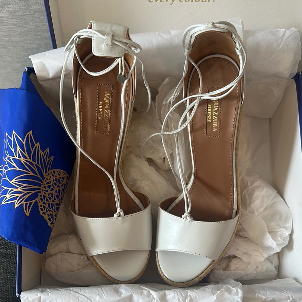 Aquazzura white Espadrille Wedge Sandals - Picture 4 of 15
